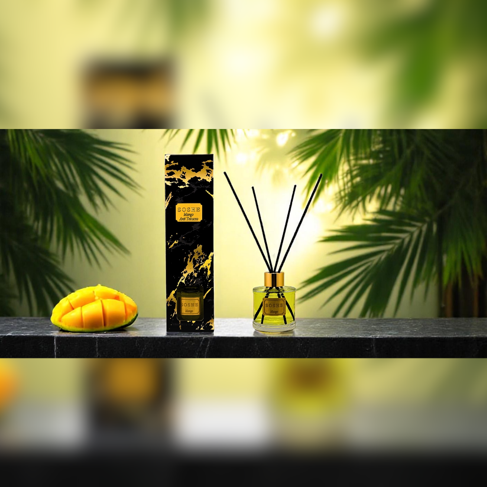 12 Chambre avec Bâtonnets de Bambou Mangue Parfum Anti Tabac 80 ml – Image 3