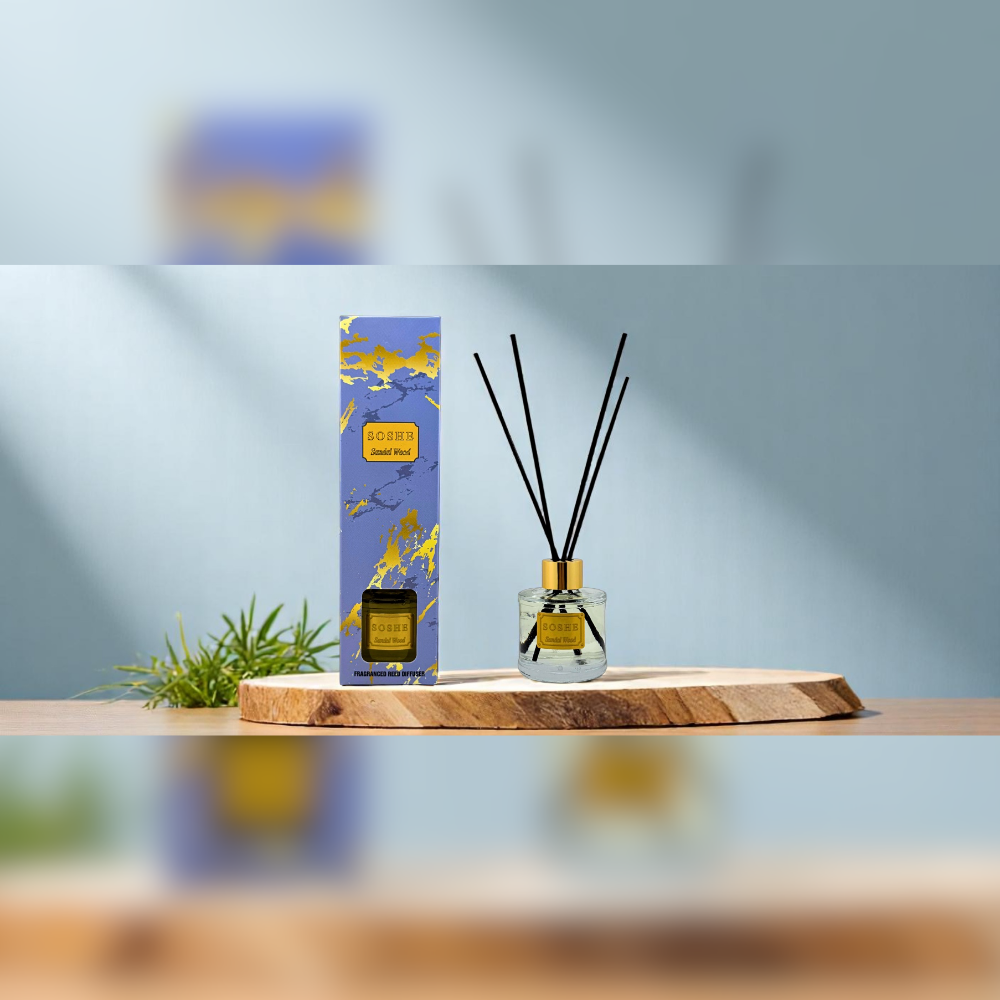 27 Room Sandal Wood Fragrance with Bamboo Sticks 80 ml - Image 3